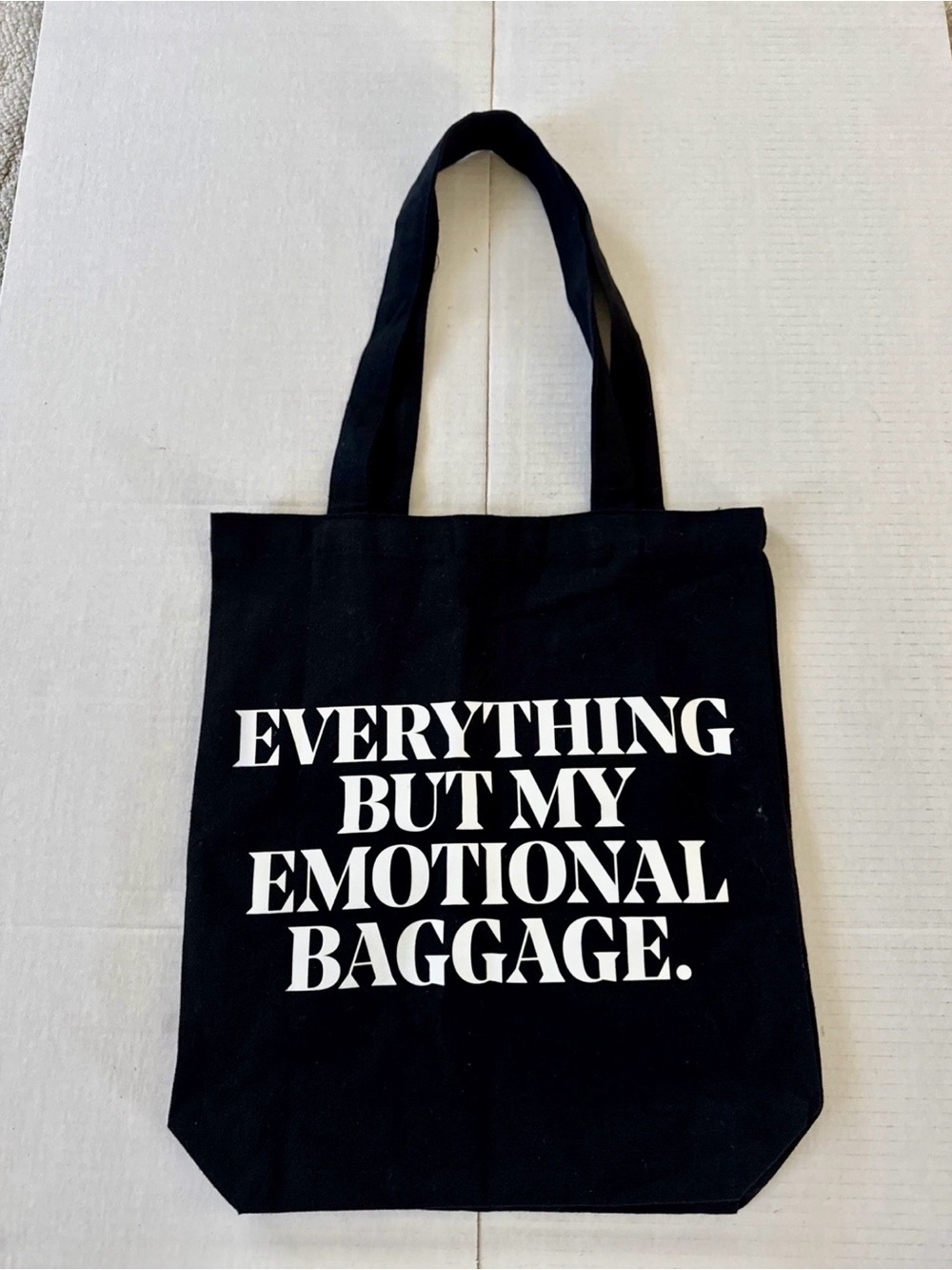 IL MAKIAGE Black Tote with Bold White Text